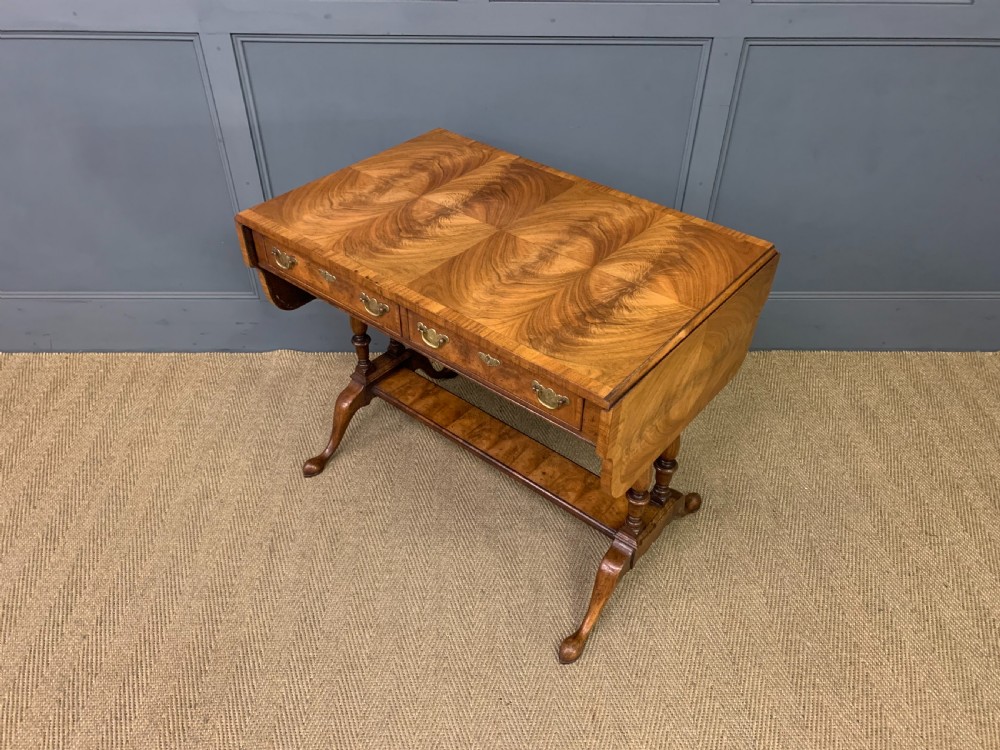 Burr Walnut Sofa Table View XIV