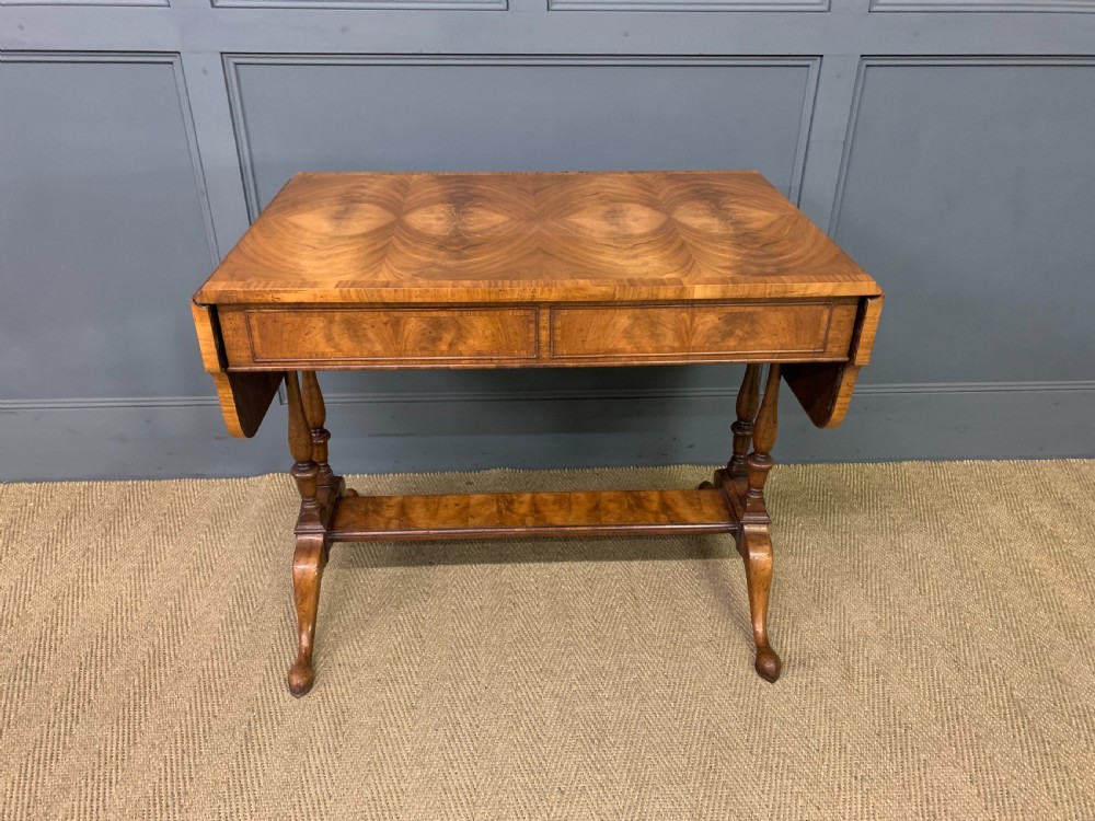 Burr Walnut Sofa Table View XVI