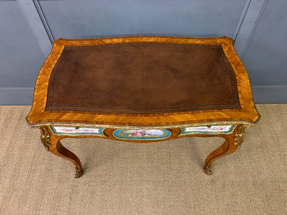 French Tulip Wood Bureau Plat View IV