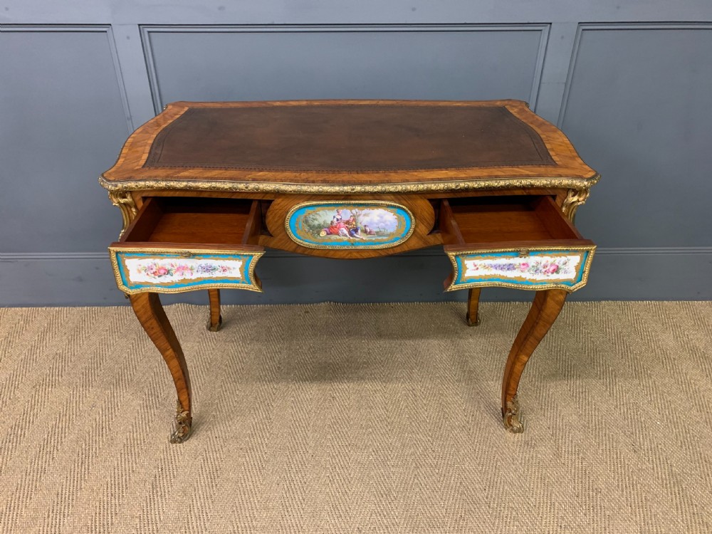 French Tulip Wood Bureau Plat View VII