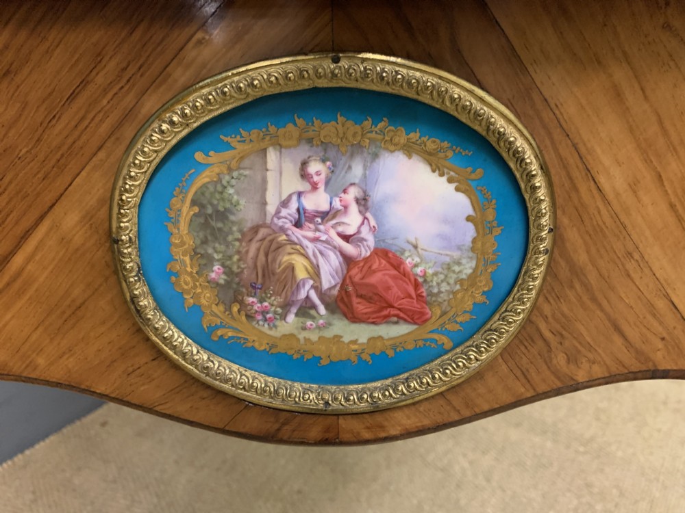 French Tulip Wood Bureau Plat View XII