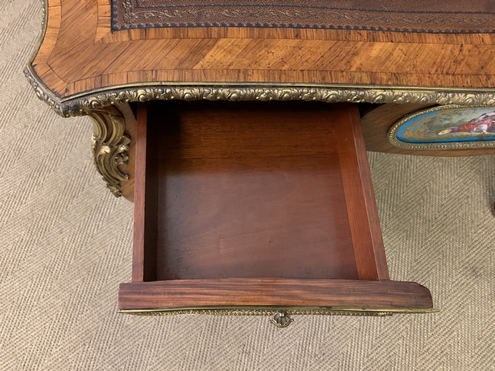 French Tulip Wood Bureau Plat View XVII