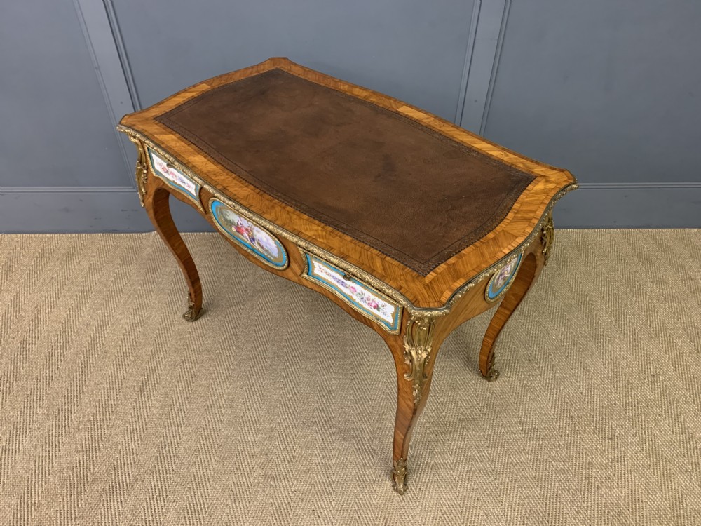 French Tulip Wood Bureau Plat View XVIII
