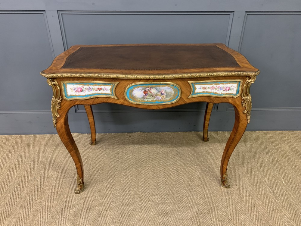 French Tulip Wood Bureau Plat View XX