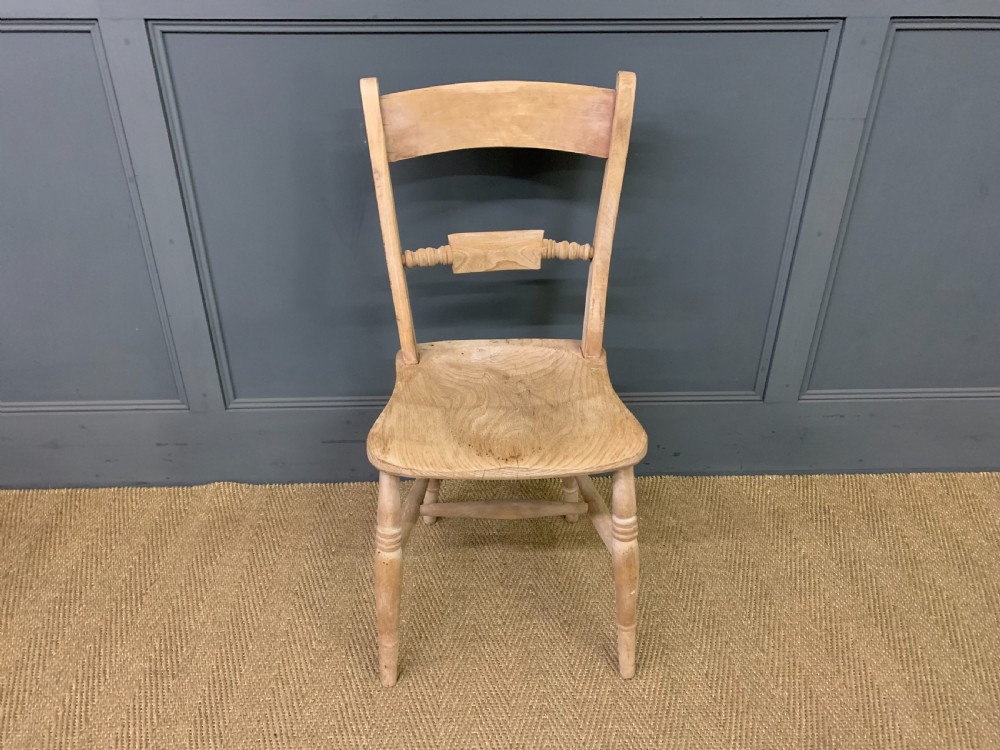Set of 4 Bleached Country Kitchen Chairs View II