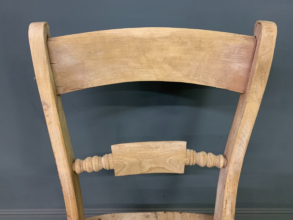 Set of 4 Bleached Country Kitchen Chairs View VI