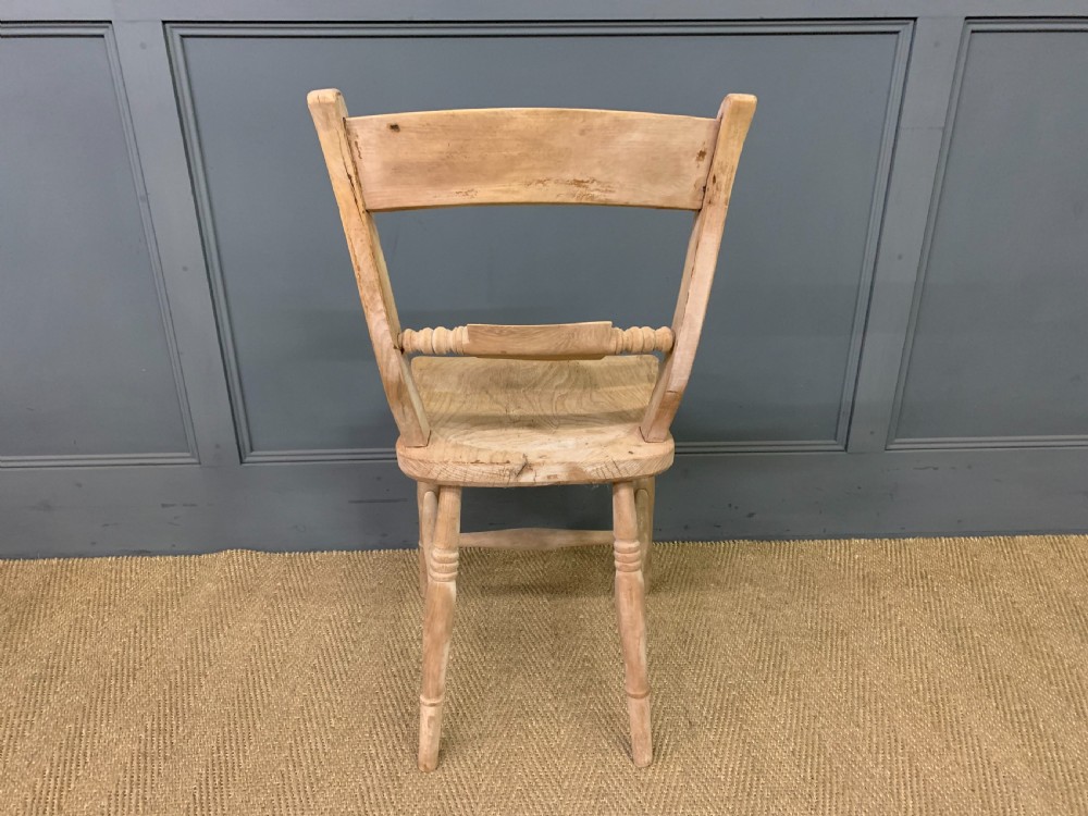 Set of 4 Bleached Country Kitchen Chairs View VII