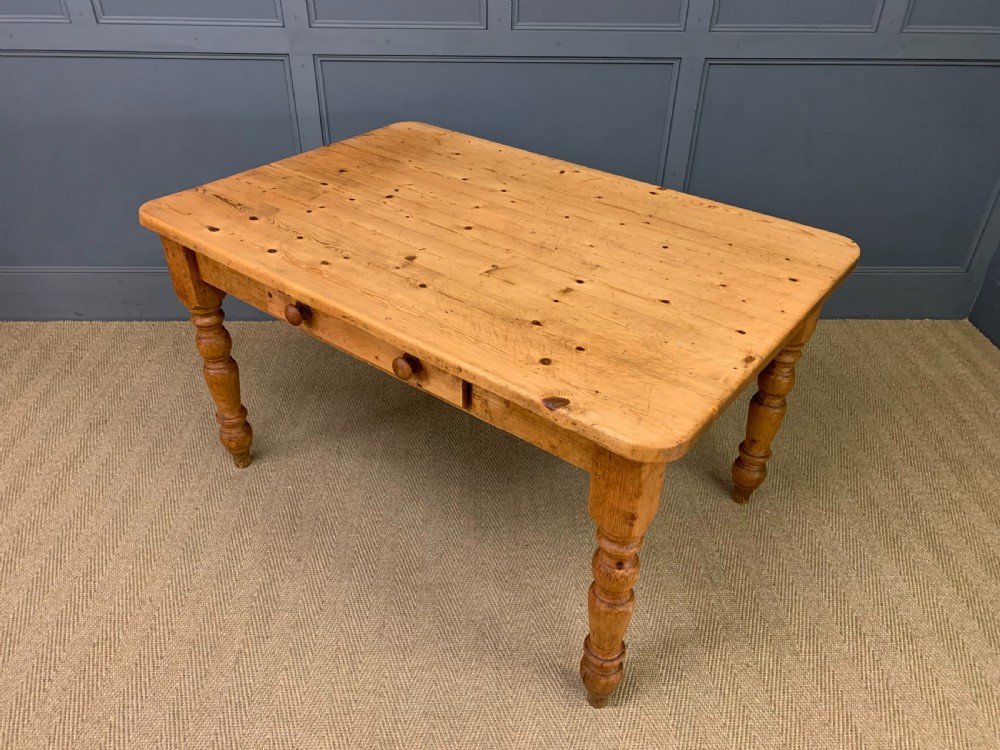 Victorian Pine Kitchen Table View IX