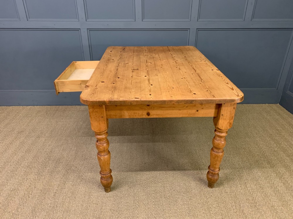 Victorian Pine Kitchen Table View XI
