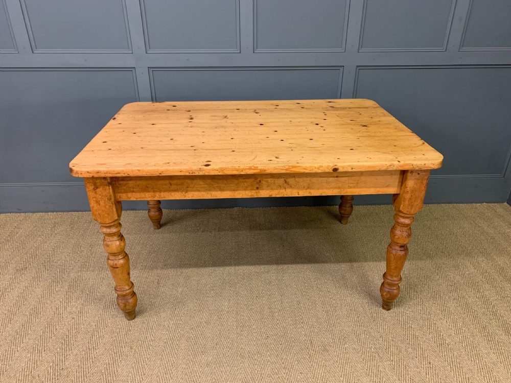 Victorian Pine Kitchen Table View XII