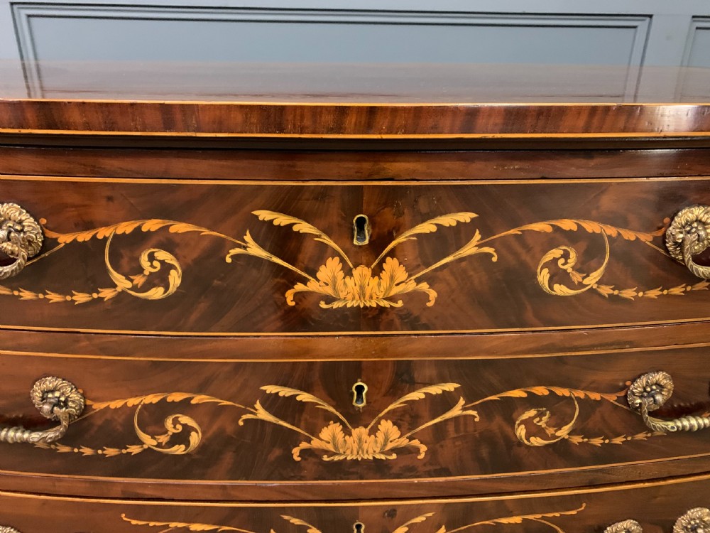 Gillows Georgian Inlaid Mahogany Chest of Drawers View V