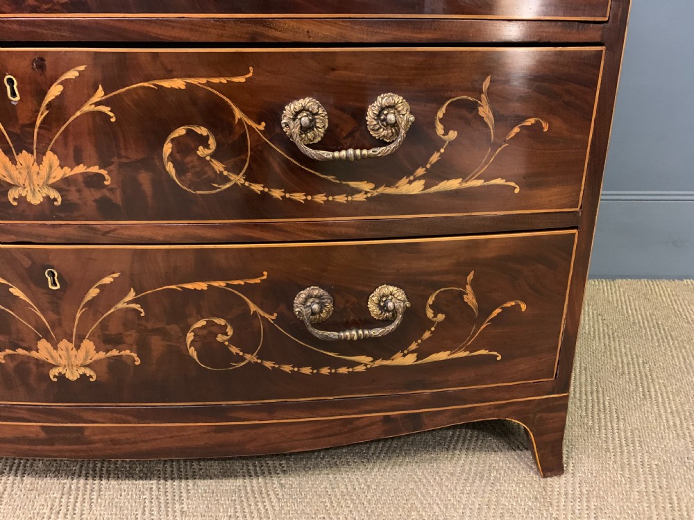 Gillows Georgian Inlaid Mahogany Chest of Drawers View VI