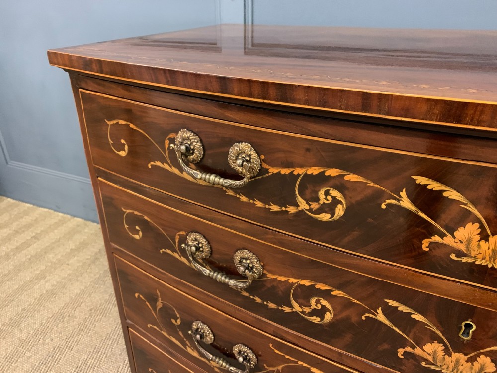 Gillows Georgian Inlaid Mahogany Chest of Drawers View IX