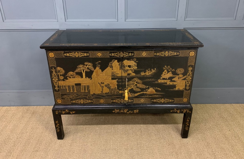 Chinoiserie Decorated Side Cabinet View II