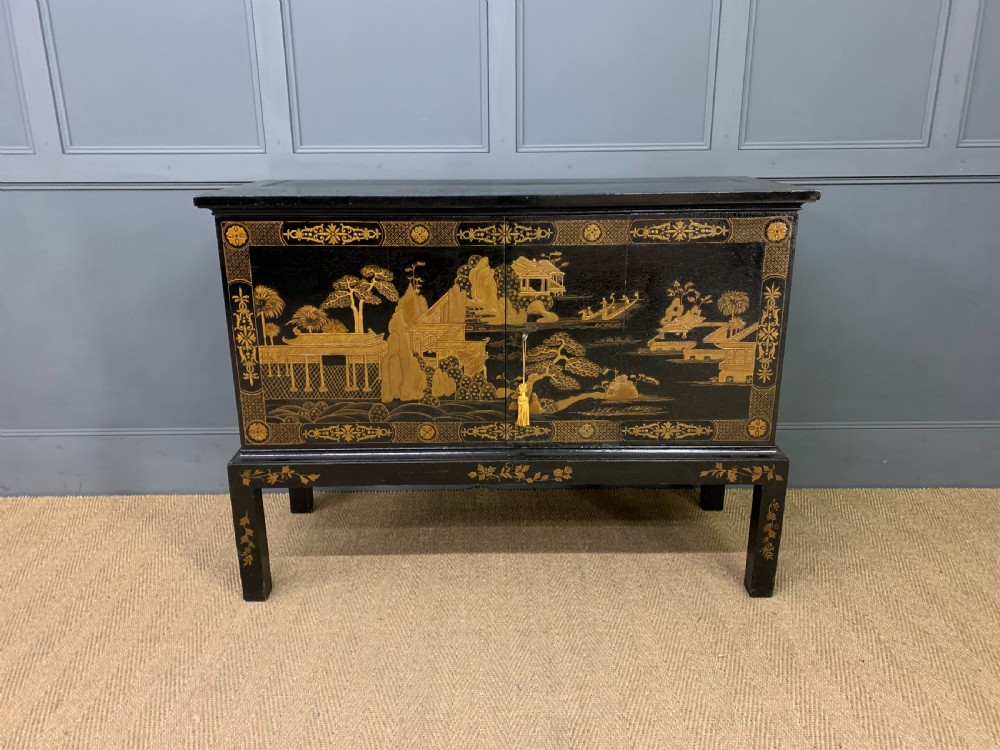 Chinoiserie Decorated Side Cabinet View III