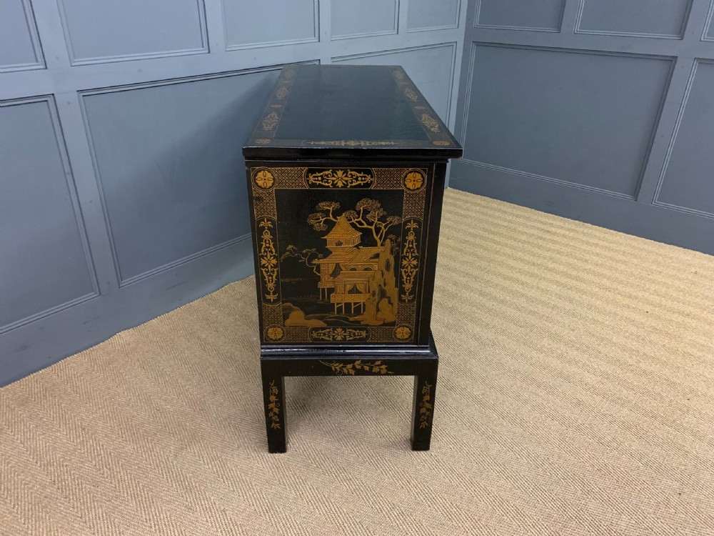 Chinoiserie Decorated Side Cabinet View X
