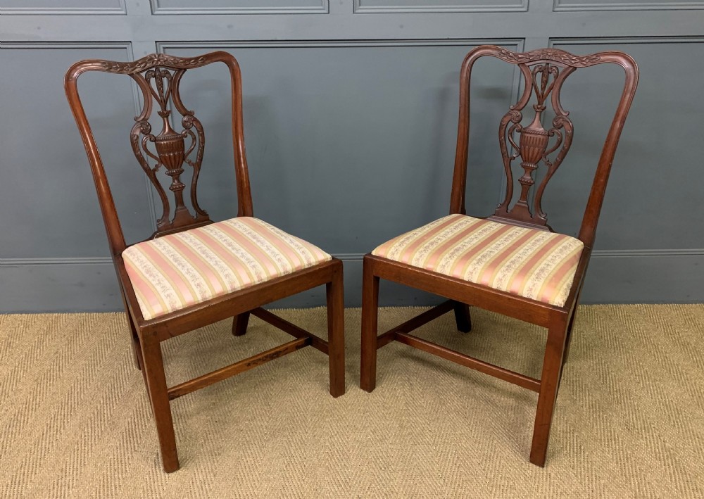 Pair of Georgian Mahogany Side Chairs