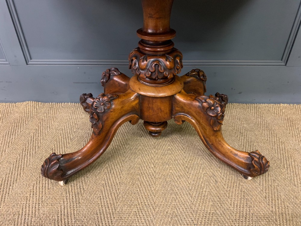 Victorian Burr Walnut Card Table View IV