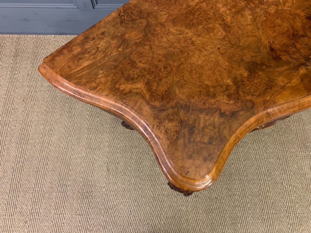 Victorian Burr Walnut Card Table View IX