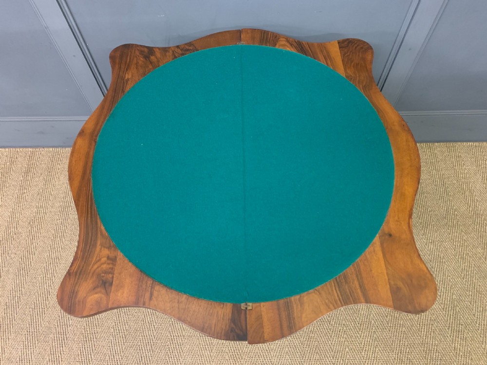 Victorian Burr Walnut Card Table View XIII