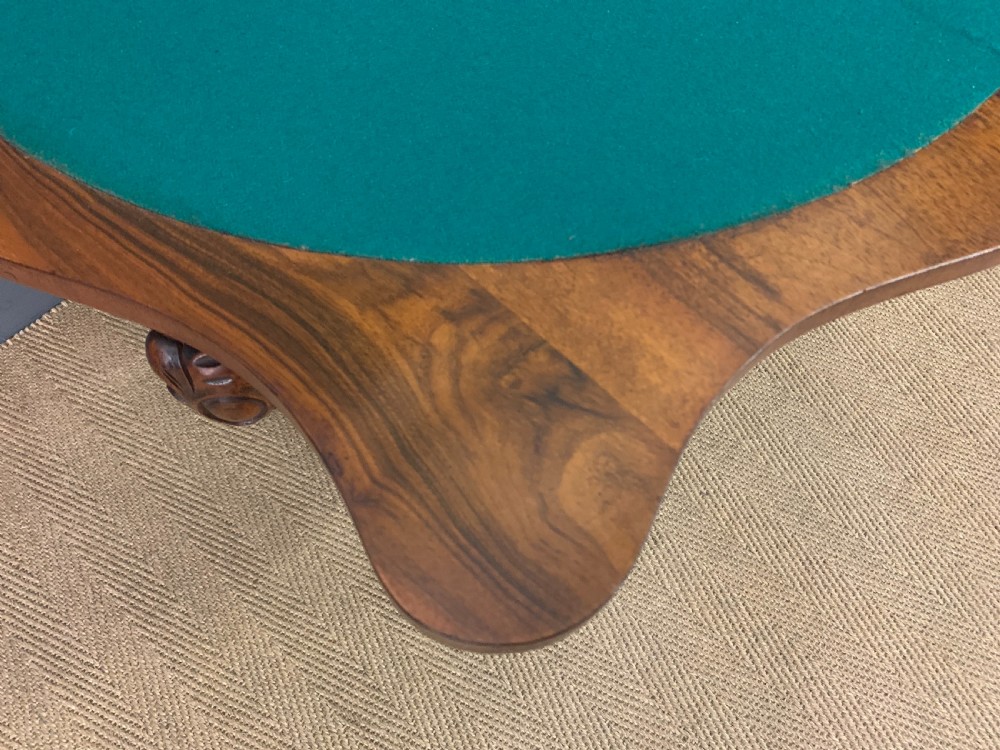 Victorian Burr Walnut Card Table View XIV
