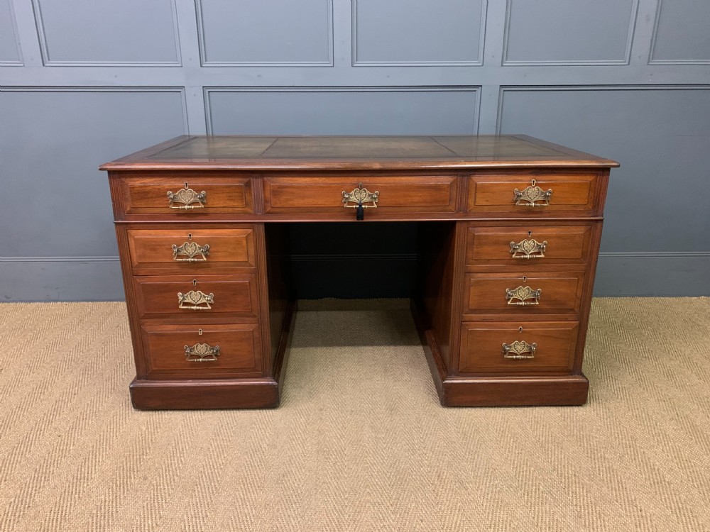 Victorian Pedestal Desk by Jas Shoolbred View II