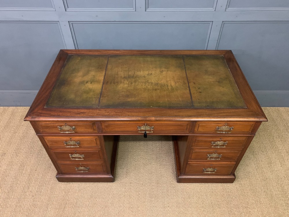 Victorian Pedestal Desk by Jas Shoolbred View III