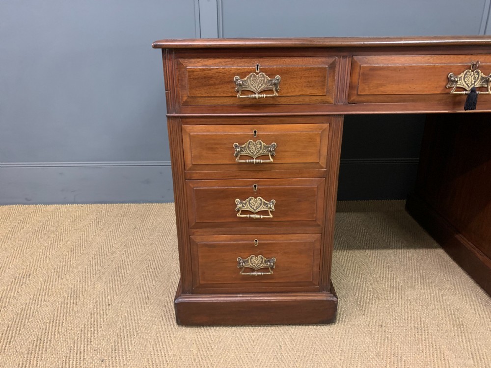Victorian Pedestal Desk by Jas Shoolbred View IV