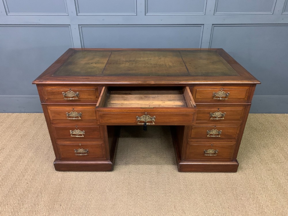 Victorian Pedestal Desk by Jas Shoolbred View IX