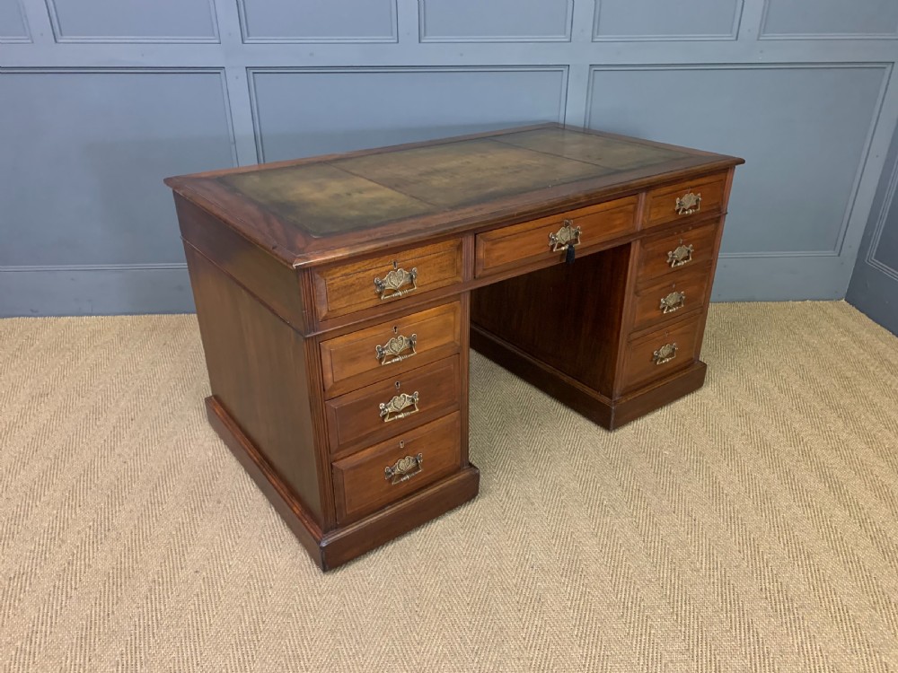 Victorian Pedestal Desk by Jas Shoolbred View X