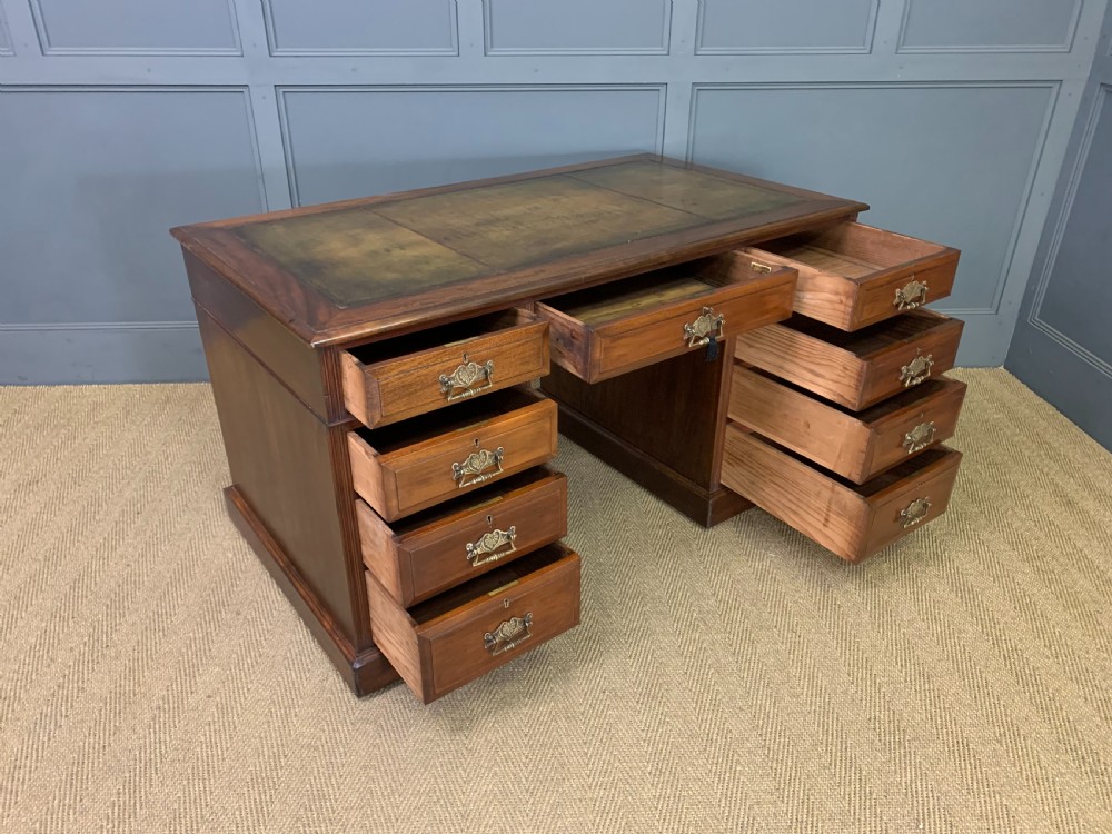 Victorian Pedestal Desk by Jas Shoolbred View XIII