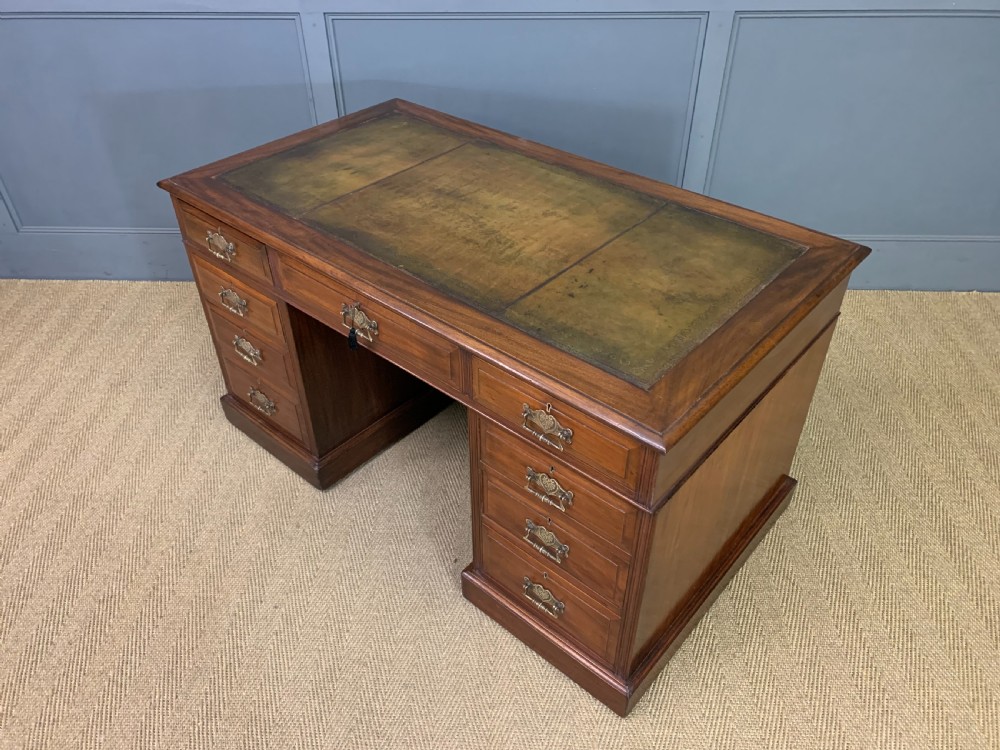 Victorian Pedestal Desk by Jas Shoolbred View XIV