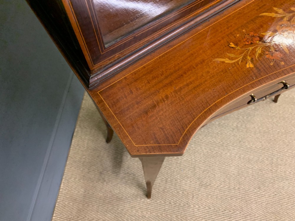 Edwards and Roberts Inlaid Mahogany Bookcase Cabinet View XXII