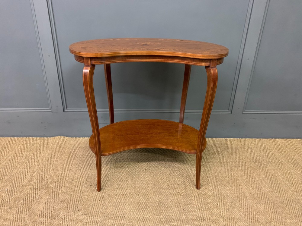 Inlaid Mahogany Kidney Shaped Occasional Table View III
