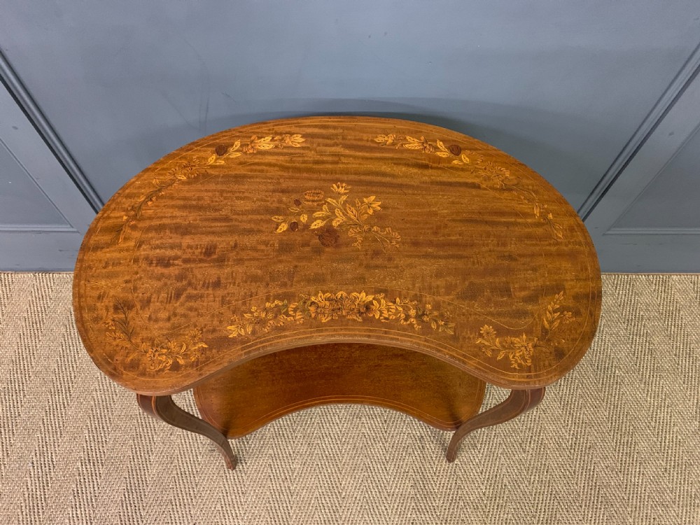 Inlaid Mahogany Kidney Shaped Occasional Table View IV