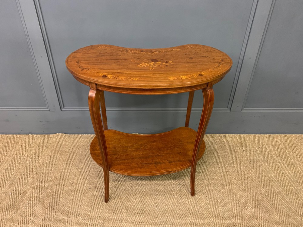 Inlaid Mahogany Kidney Shaped Occasional Table View VIII