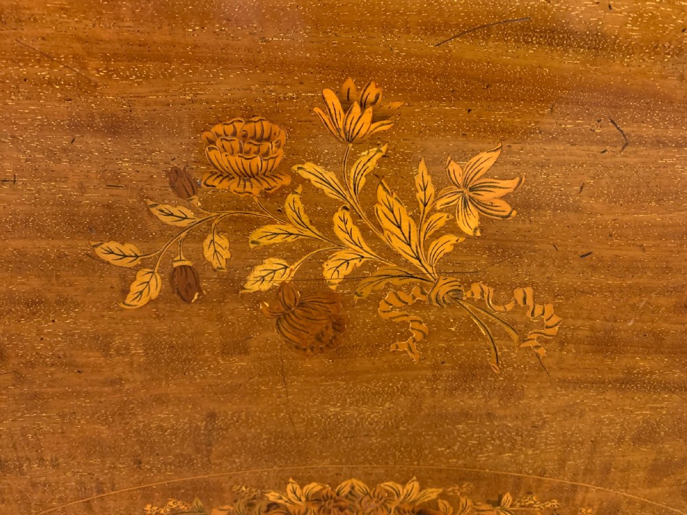 Inlaid Mahogany Kidney Shaped Occasional Table View X
