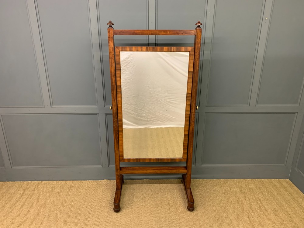George IV Mahogany Cheval Mirror View II