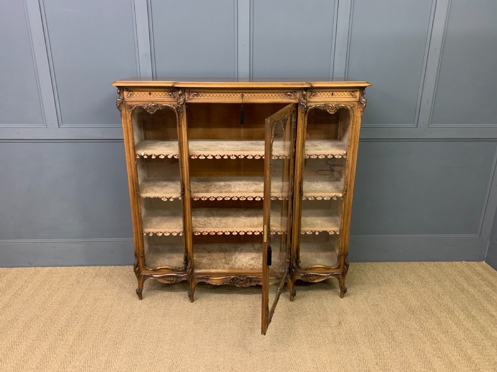 French Parquetry Walnut Bookcase View IV
