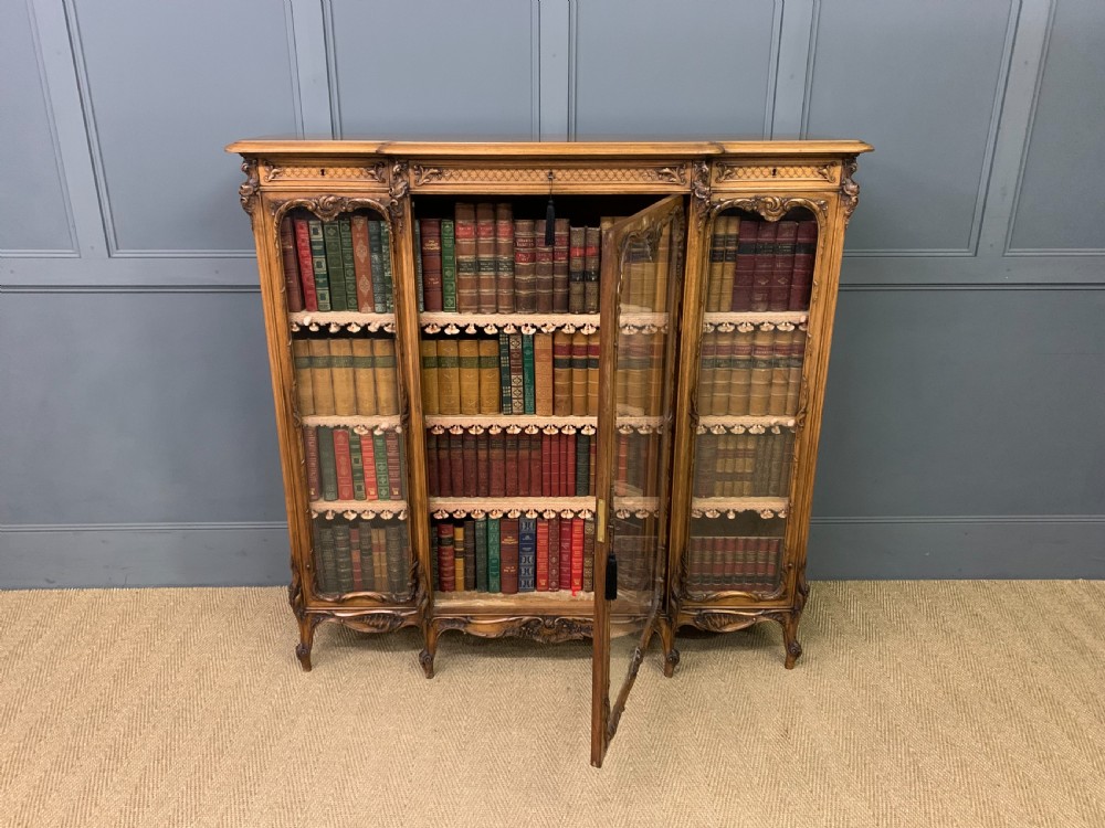French Parquetry Walnut Bookcase View VIII