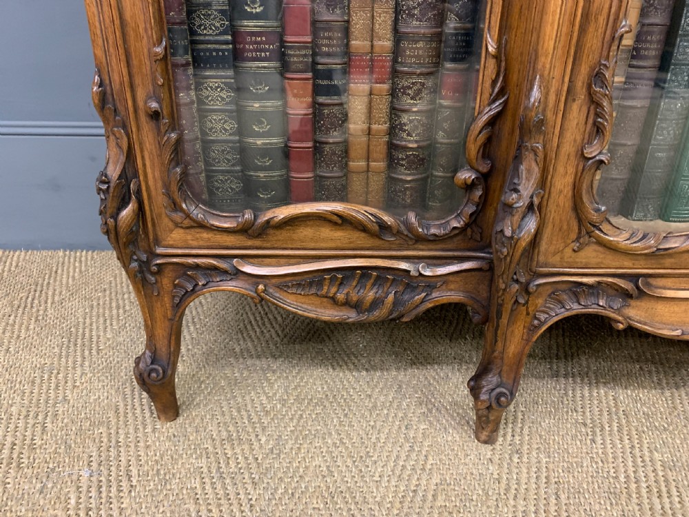 French Parquetry Walnut Bookcase View XII