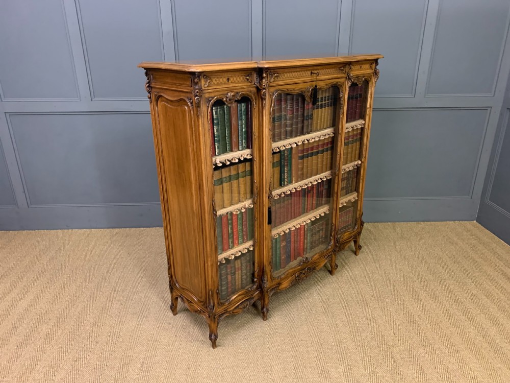 French Parquetry Walnut Bookcase View XIV