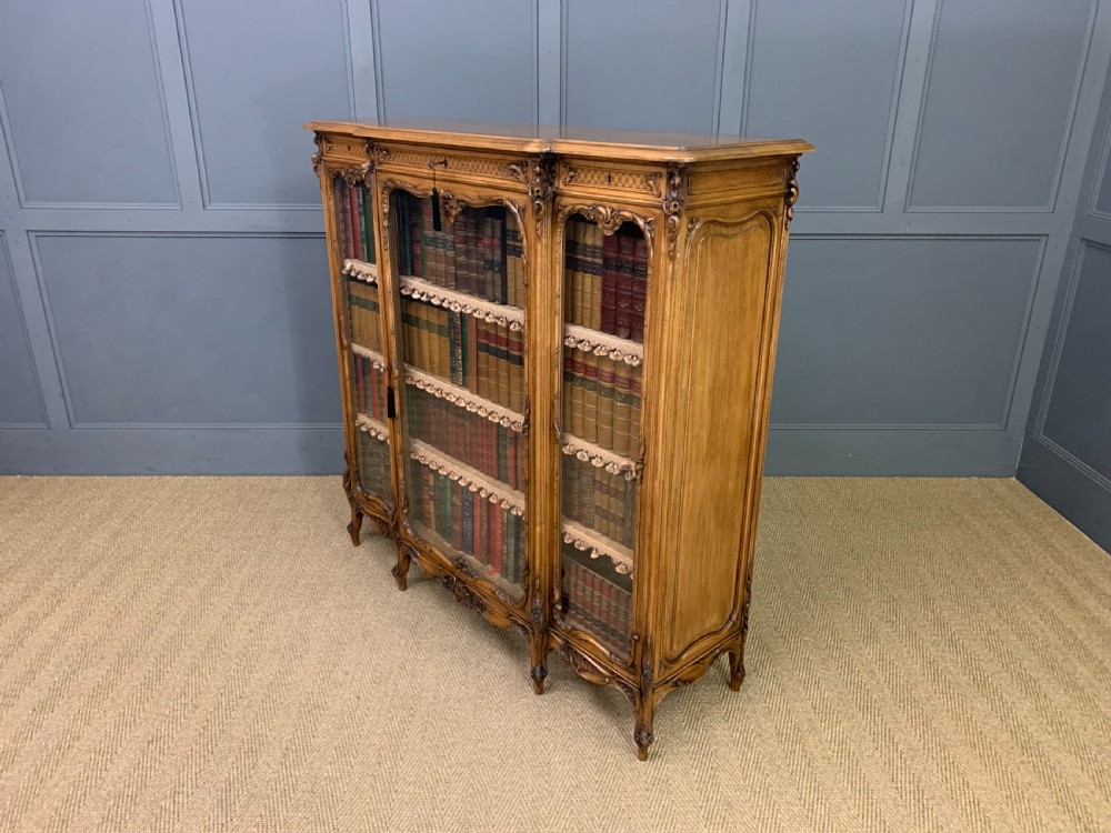 French Parquetry Walnut Bookcase View XXI