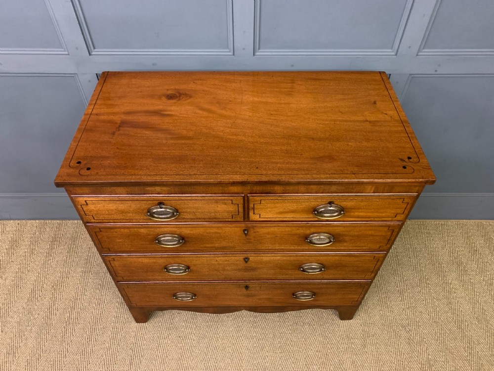 Regency Period Inlaid Mahogany Chest of Drawers View III