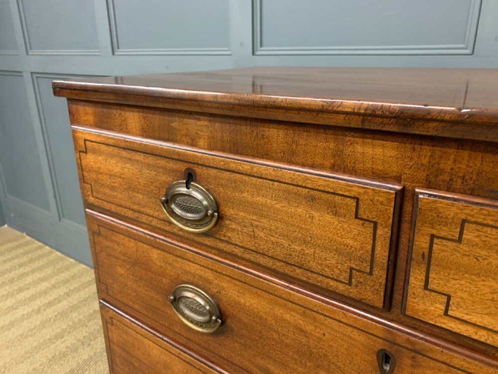 Regency Period Inlaid Mahogany Chest of Drawers View IV