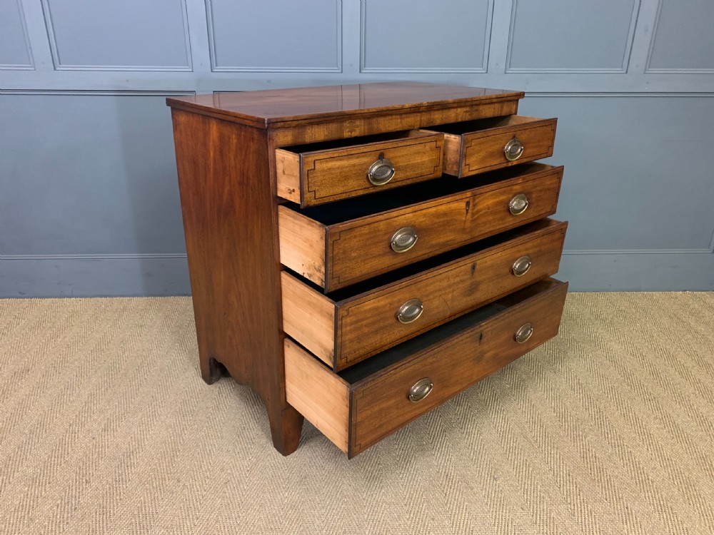 Regency Period Inlaid Mahogany Chest of Drawers View X