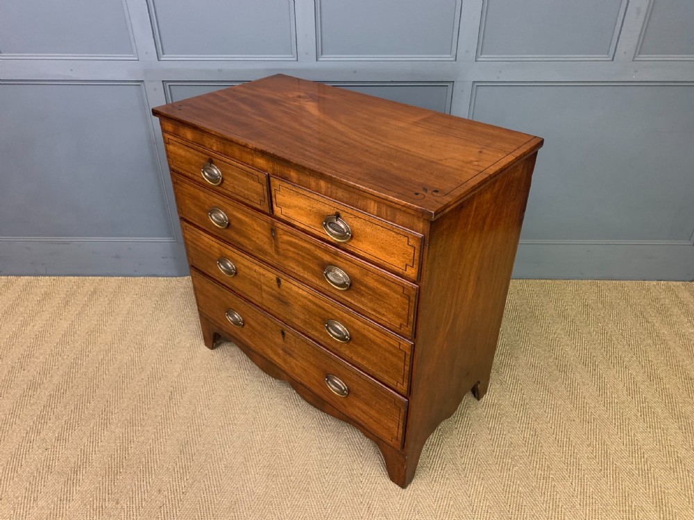 Regency Period Inlaid Mahogany Chest of Drawers View XI