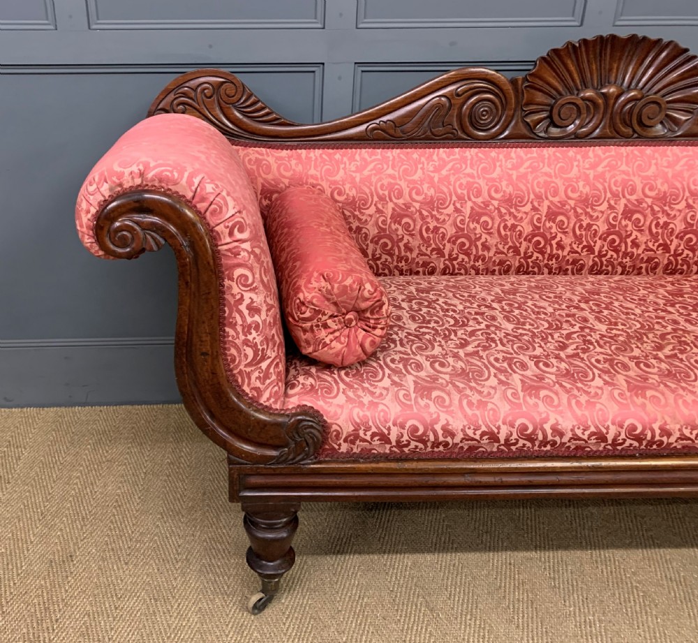 William IV Rosewood Double Scroll End Settee View II