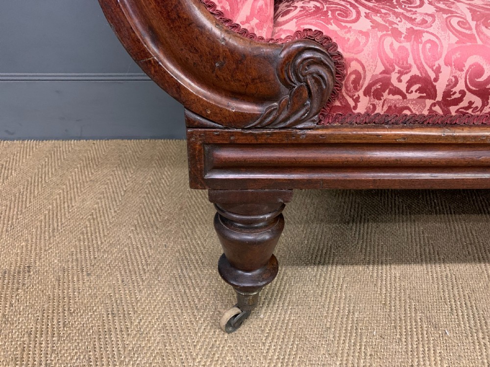 William IV Rosewood Double Scroll End Settee View III