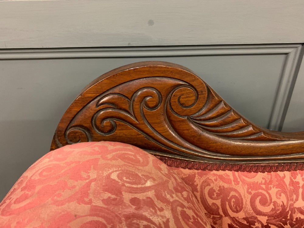 William IV Rosewood Double Scroll End Settee View IV